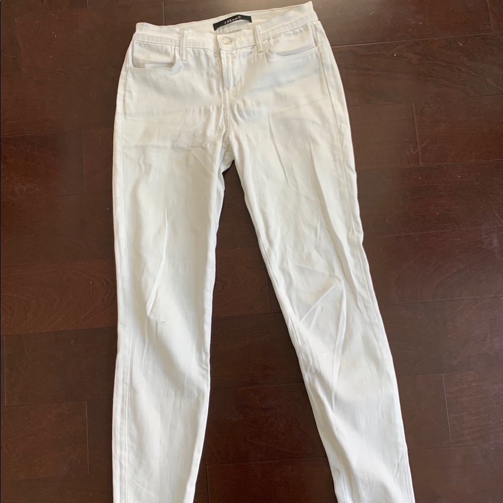 Size 26 j brand skinny white jeans